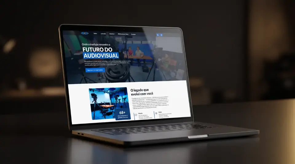 Site Studio BKS em computador e celular, projeto da MD Marketing Digital
