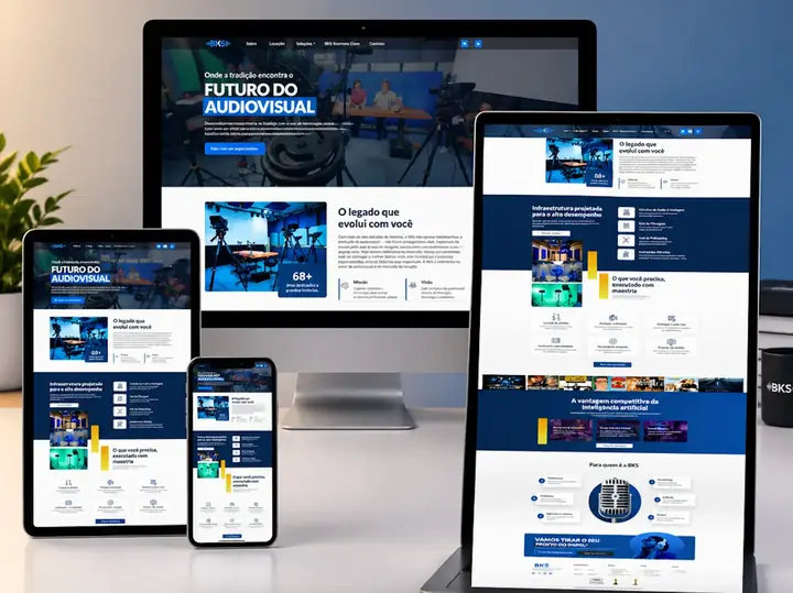 Site Studio BKS em diferentes telas